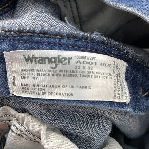 Wrangler Jeans Mens 32x30 Pants‎ Cowboy 36MWZ Western Faded Denim Tag 33x32 C95 - Picture 3 of 16